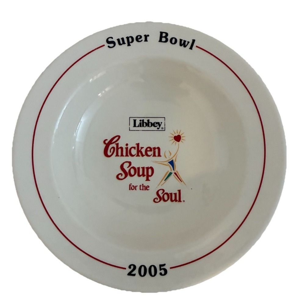 Vintage Syracuse China Stoneware Bowl Soup For The Soul Libbey Super Bowl 2005